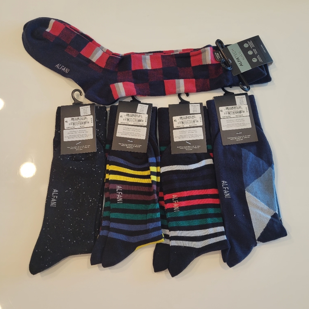 ALFA-TECH by ALFANI 5 - Pairs Dress Socks